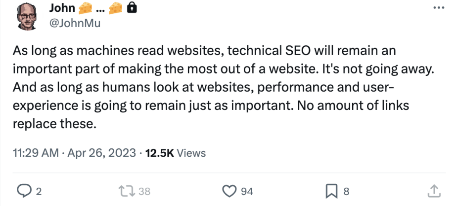 john-mueller认为技术seo依旧很重要