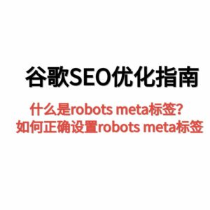 谷歌SEO教程：什么是robots meta标签？如何正确设置robots meta标签