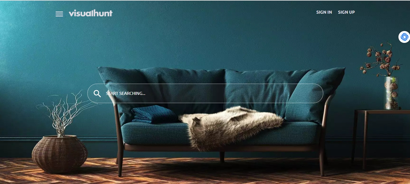 21个最好用的以图搜图的图片搜索引擎网站推荐 天问网络-b2b平台-Visual Hunt 网页界面