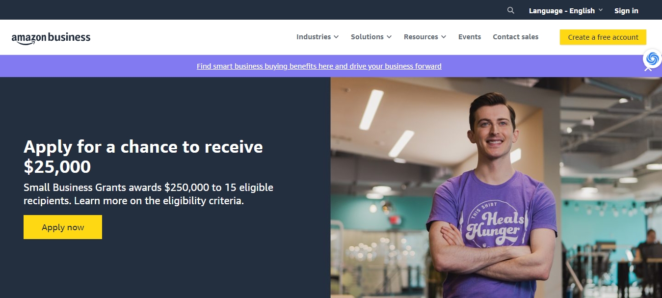 天问网络-b2b平台-亚马逊商业 (Amazon Business)网站界面