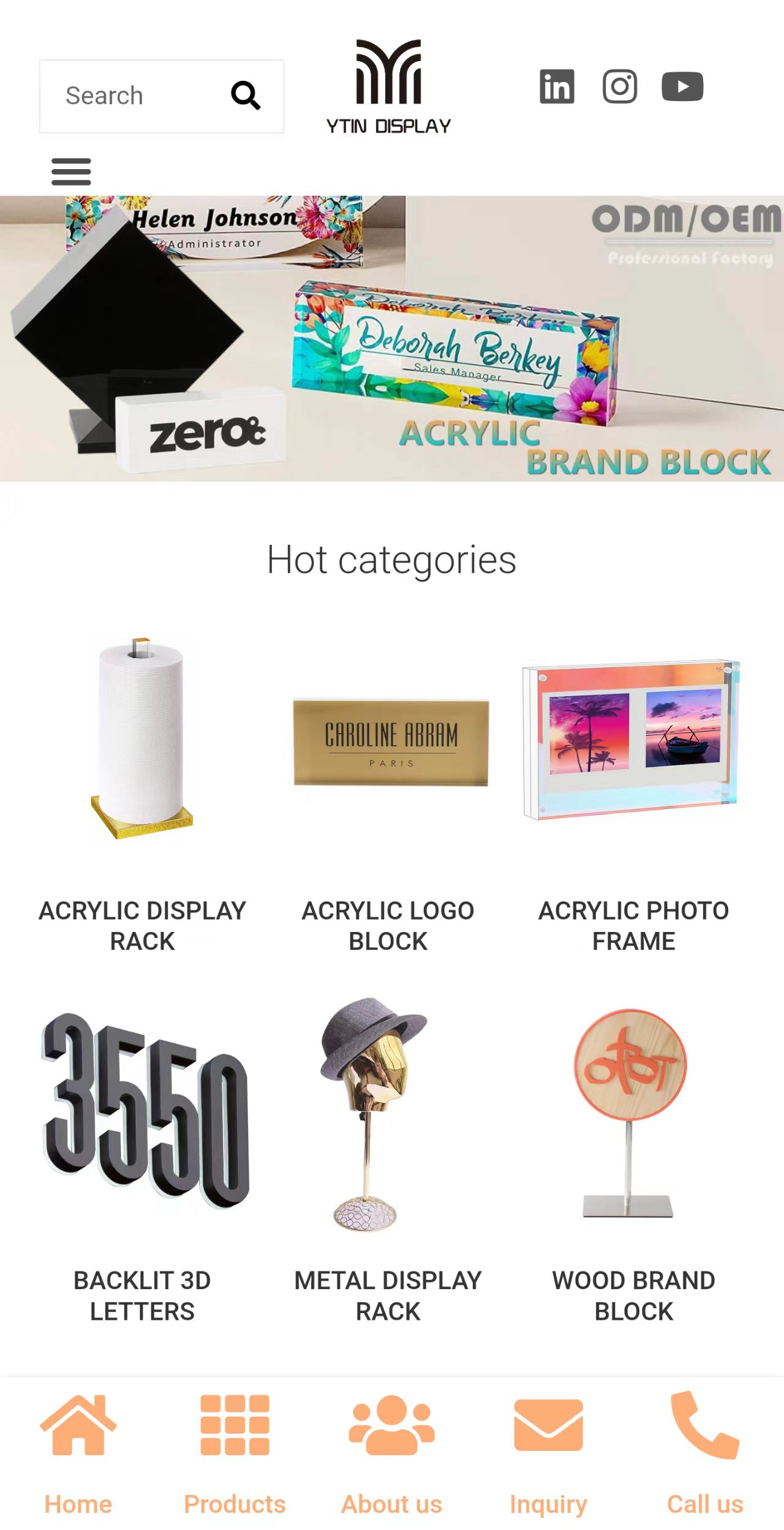 TB PINK广告与展示材料独立站