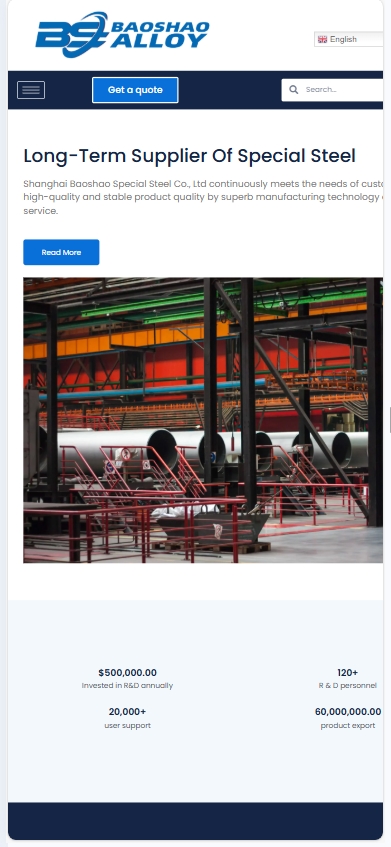 Nice Alloy合金材料外贸独立站