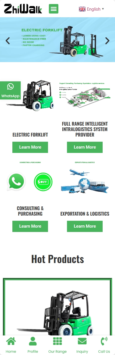 智行电动叉车外贸独立站