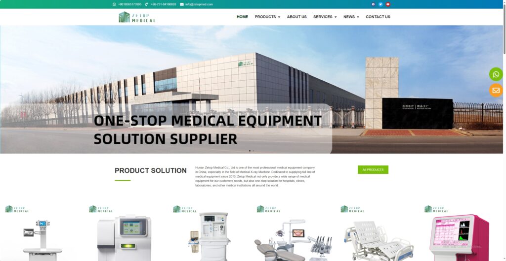 泽通医疗设备外贸独立站