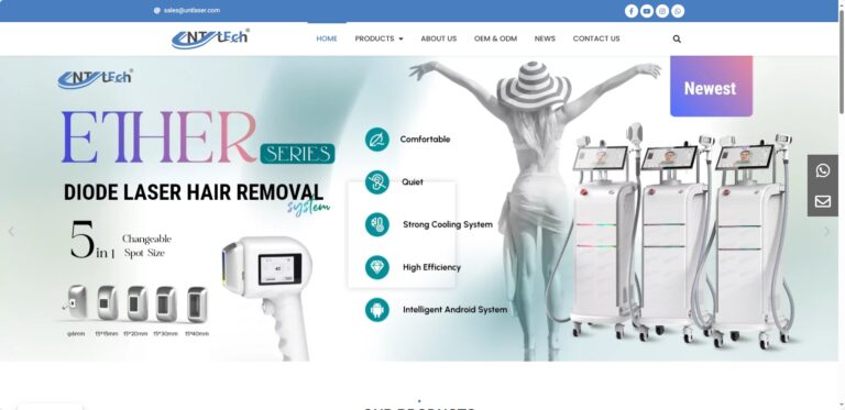 UNT Laser医疗美容外贸独立站