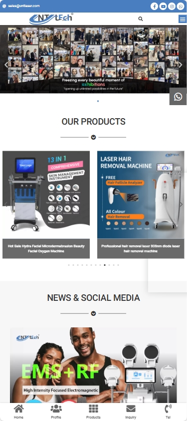 UNT Laser医疗美容外贸独立站