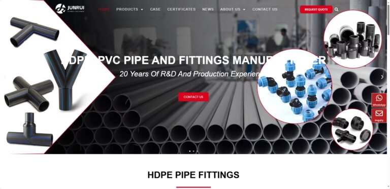 PE Fitting管道配件制造外贸独立站