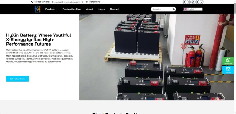 HYXIN Battery电池制造外贸独立站