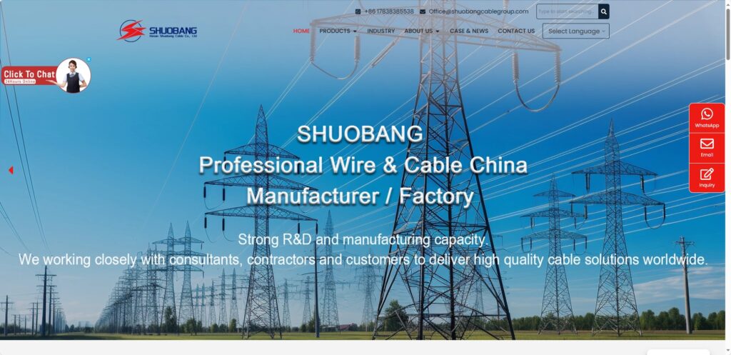Shuobang Cable电缆制造与供应外贸独立站
