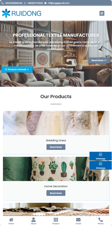 Luckin Textile纺织品制造外贸独立站