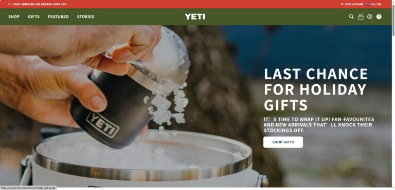 YETI UK户外用品外贸独立站