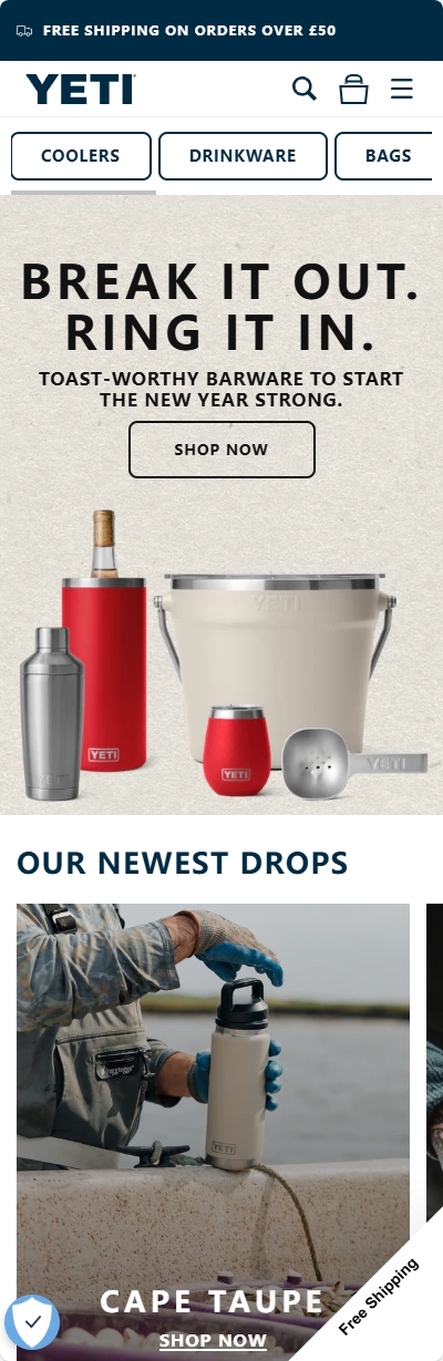 YETI UK LIMITED户外用品外贸独立站